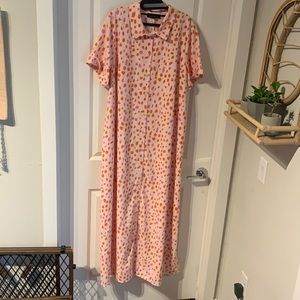 Eloquii pink spotted dress size 22